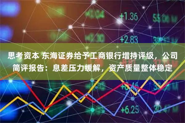 思考资本 东海证券给予工商银行增持评级,公司简评报告:息差压力缓解,资产质量整体稳定